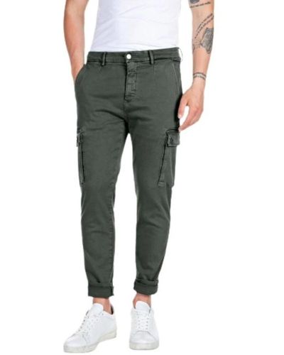 Replay Trousers > slim-fit trousers - Vert