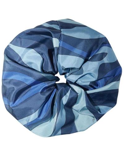 Emilio Pucci Haargummi large mit iride-print - Blau