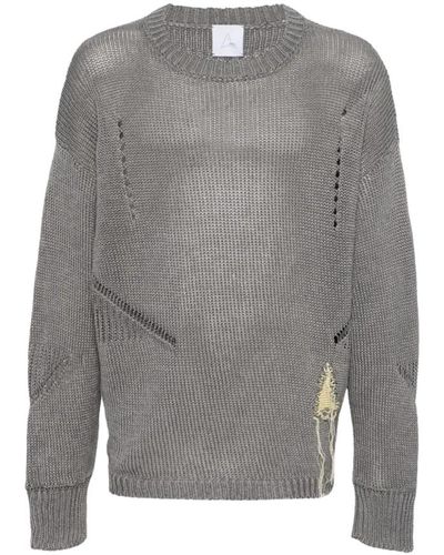 Roa Hemp crewneck sweater - Grigio