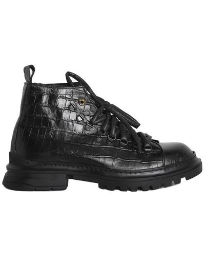 Giuliano Galiano Lace-Up Boots - Black