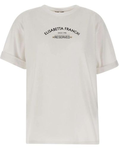 Elisabetta Franchi T-shirts - Blanco