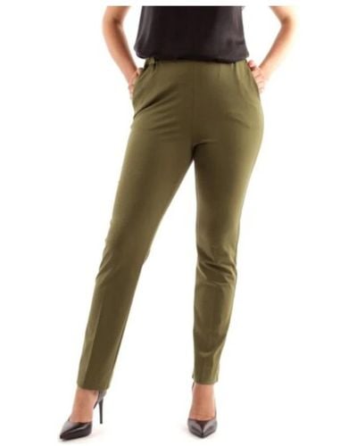Marella Slim-Fit Trousers - Green