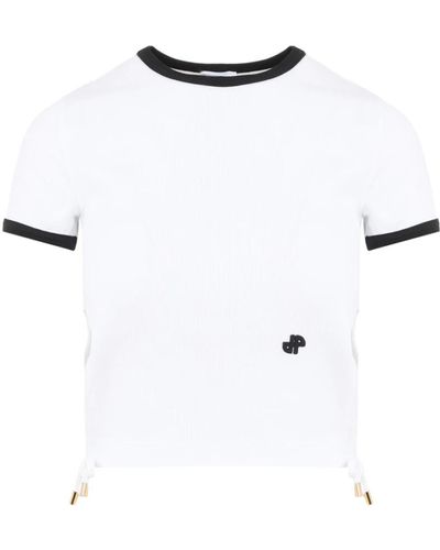 Patou Ripp-t-shirt mit seitenschlaufe - Weiß