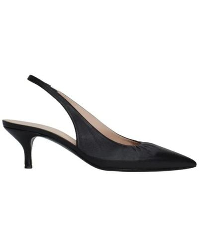 Fabiana Filippi Eleganti sandali slingback in pelle nera - Nero