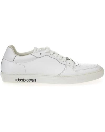 Roberto Cavalli Sneakers basse in pelle bianca - Bianco