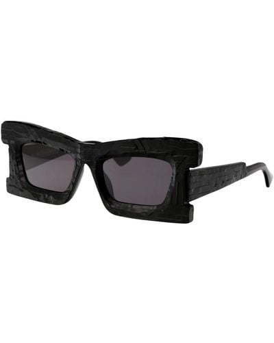 Kuboraum Stylische sonnenbrille maske r2 - Schwarz