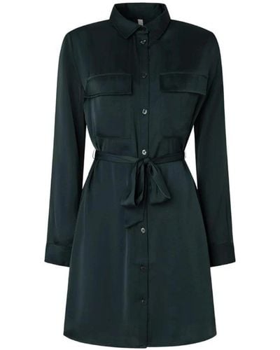 Pepe Jeans Belted Coats - Black