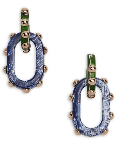 La DoubleJ Nefertiti doppelohrringe - luxuriöser statement-schmuck,earrings - Blau