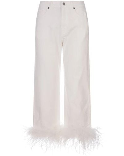 P.A.R.O.S.H. Cropped Trousers - White