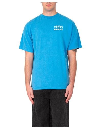 Liberal Youth Ministry Vintage logo washed tee - Blu