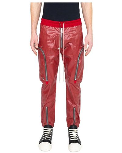 Rick Owens Slim-Fit Trousers - Red