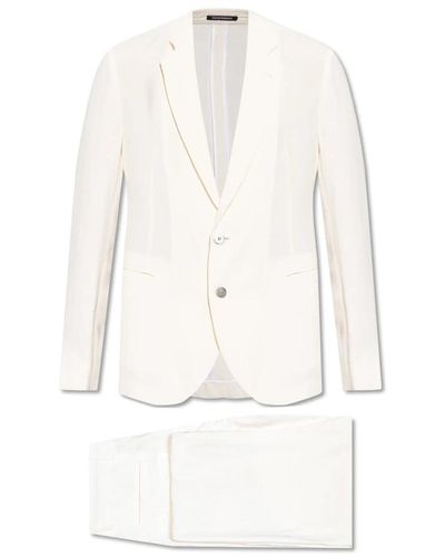 Emporio Armani Suits > suit sets > single breasted suits - Blanc