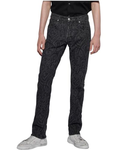 John Richmond Jeans slim con pattern - Nero