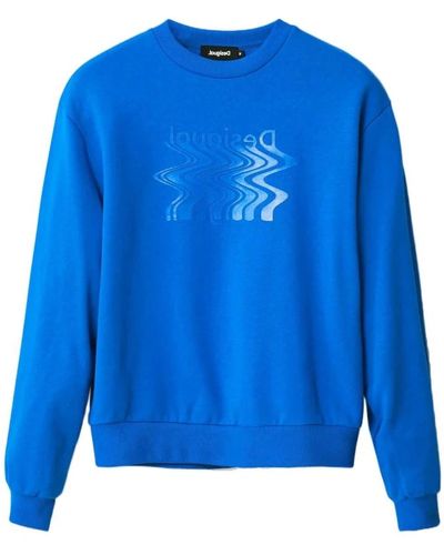 Desigual Bedruckter pullover - Blau