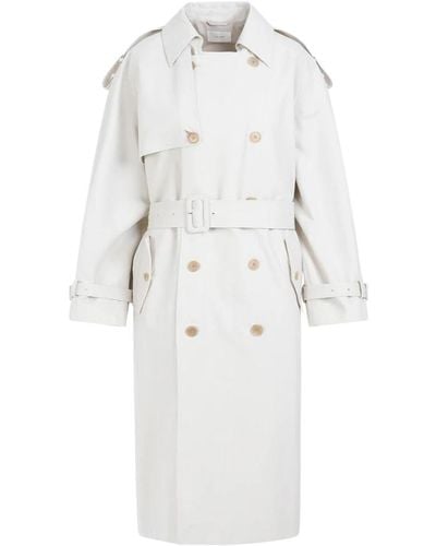 The Row Beige cotton june coat - Weiß