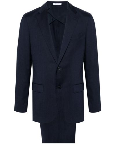 Boglioli Wollmischung anzug mit taschen - Blau