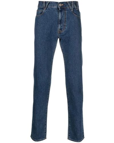 Vivienne Westwood Jeans tapered-leg con stampa vw blu