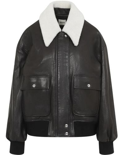 Khaite Jackets > leather jackets - Noir