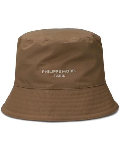 Philippe Model Cappello chapeau noelle in nylon e pelle - Marrone