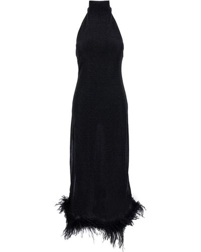 Oséree Vestito nero con piume
