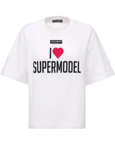 Dolce & Gabbana Supermodello magliette bianca upgrade - Bianco