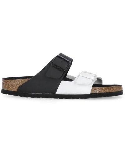 Birkenstock ;schwarze und weiße -sandalen;
