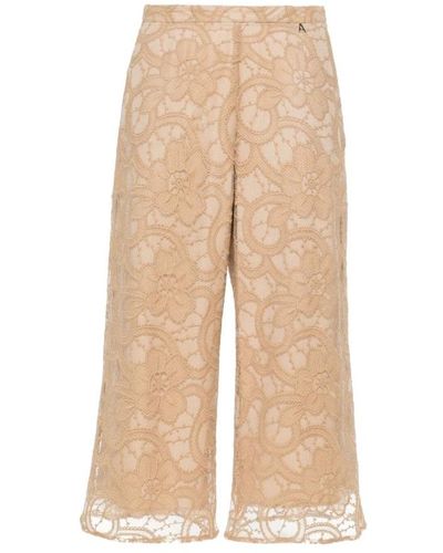 Twin Set Cropped Trousers - Natural
