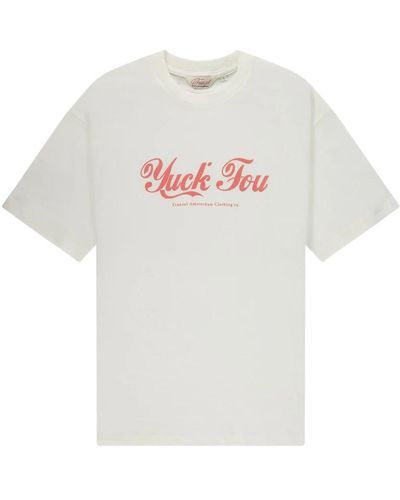 In Gold We Trust Yuck fou grafik t-shirt - Weiß