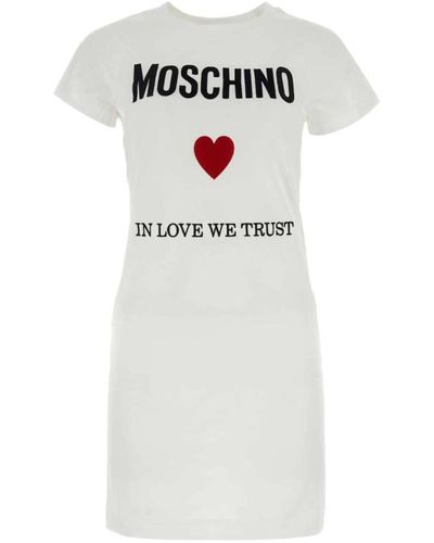 Moschino Vestito t-shirt in cotone - Bianco
