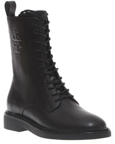 Tory Burch Lace-Up Boots - Black