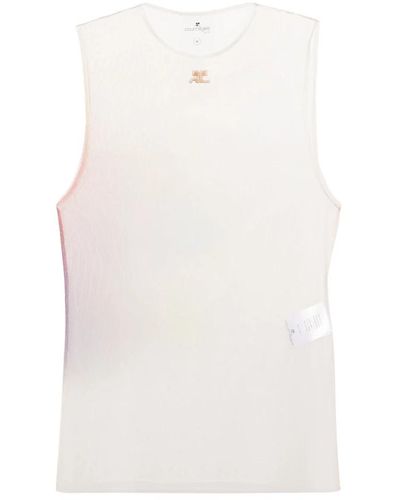 Courreges Tops > sleeveless tops - Blanc