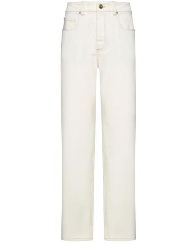 Brunello Cucinelli Ivory jeans für stilvolles aussehen - Weiß