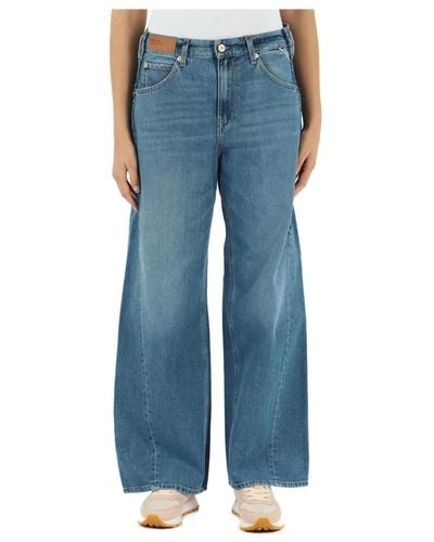Replay Jeans > wide jeans - Bleu