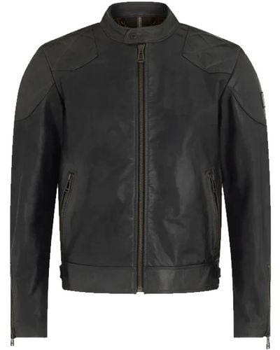 Belstaff Legacy outlaw giacca in pelle cerata - Nero