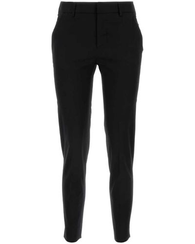 PT Torino Schwarze stretch-baumwollhose,slim-fit trousers