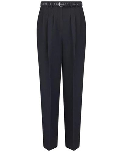 Dior Wool And Silk Pants - Blue