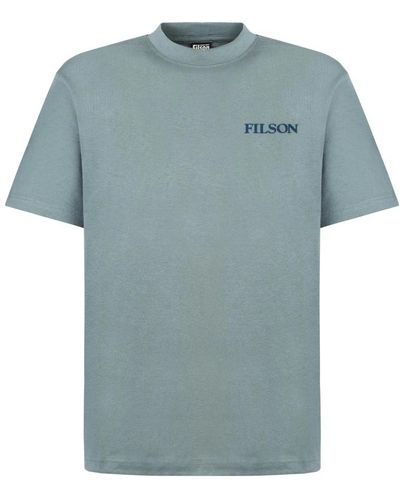 Filson Petrolio baumwoll t-shirt - Blau