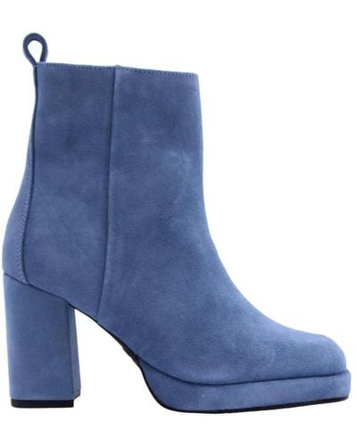 Bronx Heeled Boots - Blue