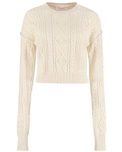Sportmax Baumwoll-cropped-sweater - Weiß