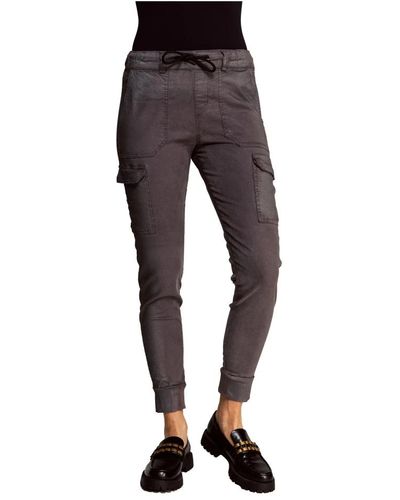Zhrill Trousers > slim-fit trousers - Noir