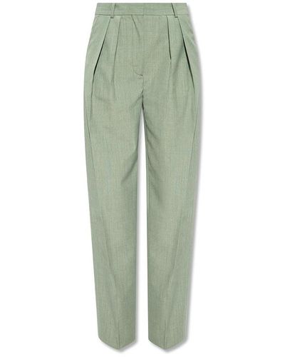 Victoria Beckham Pleat-front trousers - Verde