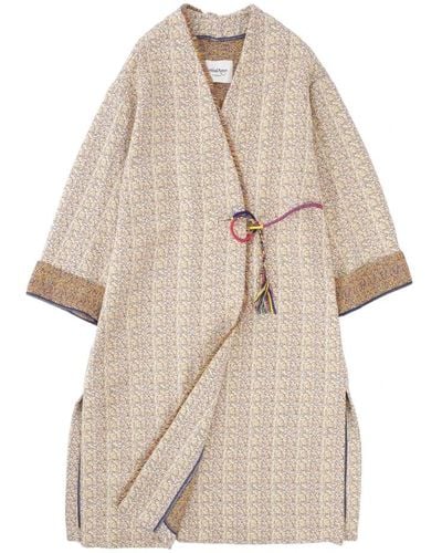 Ottod'Ame Luxuriöser italienischer kimono kaftan - Natur