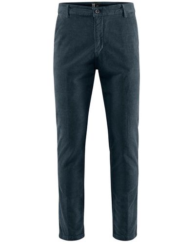 Bomboogie Pantaloni chino in velluto armaturato - Blu