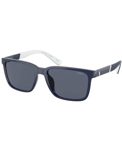 Ralph Lauren Matte schwarz/grau sonnenbrille ph 4189u - Blau
