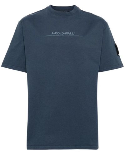 A_COLD_WALL* Discourse logo print t-shirt,streetwear discourse logo print t-shirt - Blau