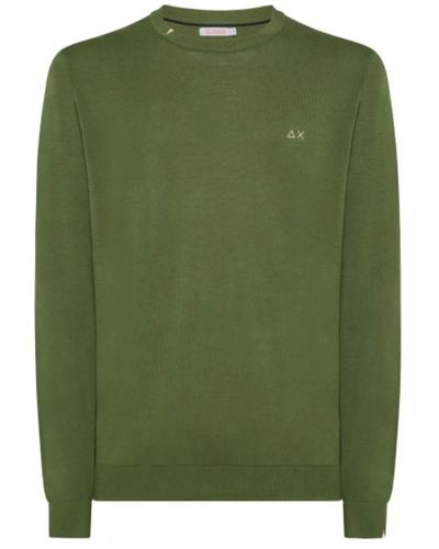 Sun 68 Round-Neck Knitwear - Green