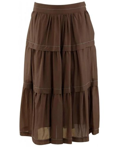 Peserico Midi Skirts - Brown