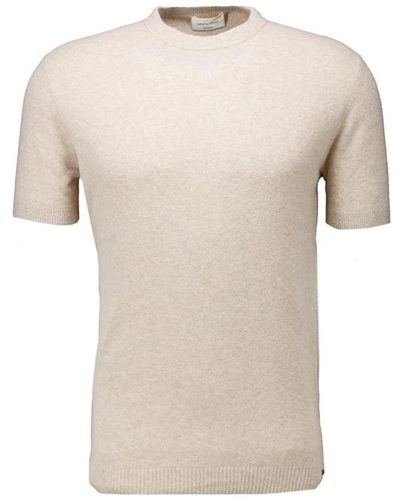 Gentiluomo Elegante t-shirt bouclé marrone uomo - Neutro