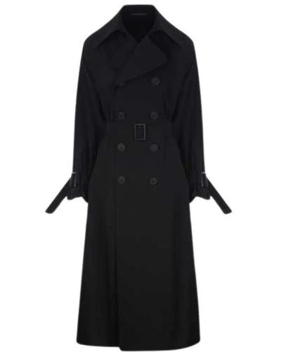 Yohji Yamamoto Trench Coats - Black