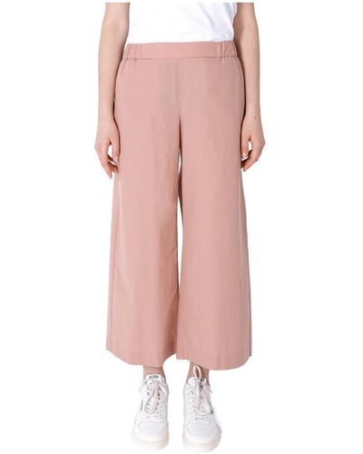 Ottod'Ame Pantalones anchos de algodón de verano - Rosa
